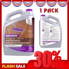 Rejuvenate Wood Floor Restorer & Polish, High Gloss, Easy Mop On, 128 oz Bottle