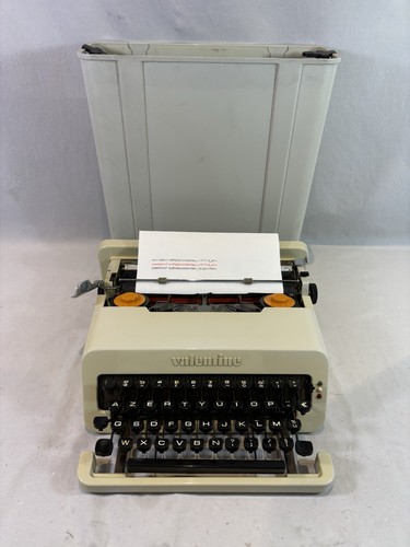 Rare Olivetti Valentine White Typewriter AZERTY Reconditioned Cleaned
