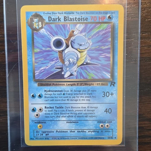 Pokémon Dark Blastoise 20/82, Gyarados 25/82, 1st Ed.Machamp 27/82,  Team Rocket