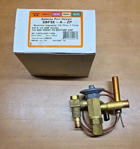 NEW Sporlan SBFSE-A-ZP Expansion Valve UR 108619 1/2 - 1 Ton 3/8 × 1/2" bmc 84
