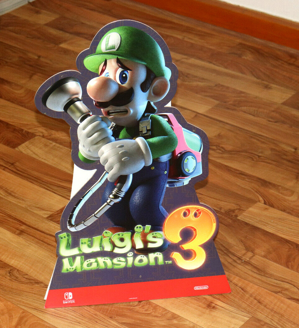 Luigi's Mansion 3 Luigi Very Rare Stand Standee Promo