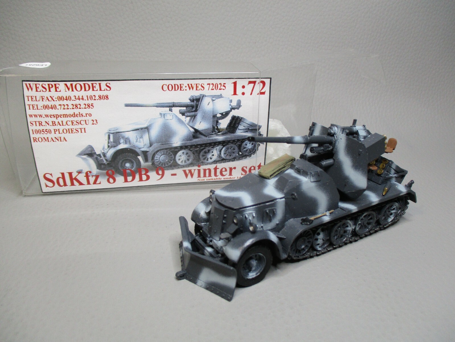 LE6251 WESPE MODELS 72025 1/72 Véhicule semi chenillé Sdkfz 8 DB9 militaire