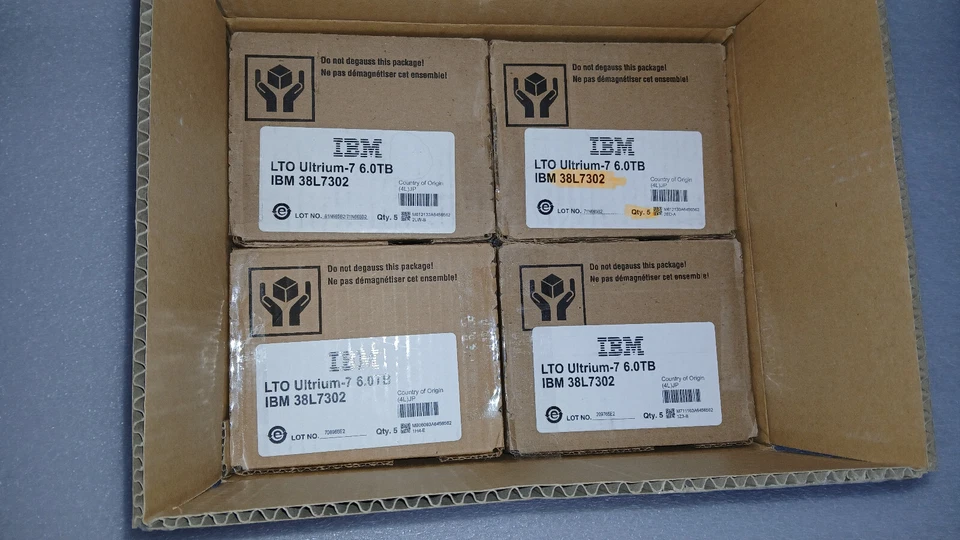 (10 Pack) IBM LTO-7 Tape Cartridge 38L7302 Ultrium Storage Data - Brand New - Image 3 of 3