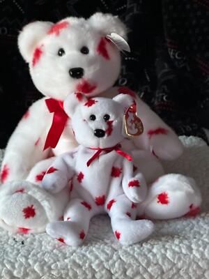 TY CHINOOK BEAR (Canada Exclusive) (8.5 inch} & TY CHINOOK BUDDY MWMT ACTUAL PIC