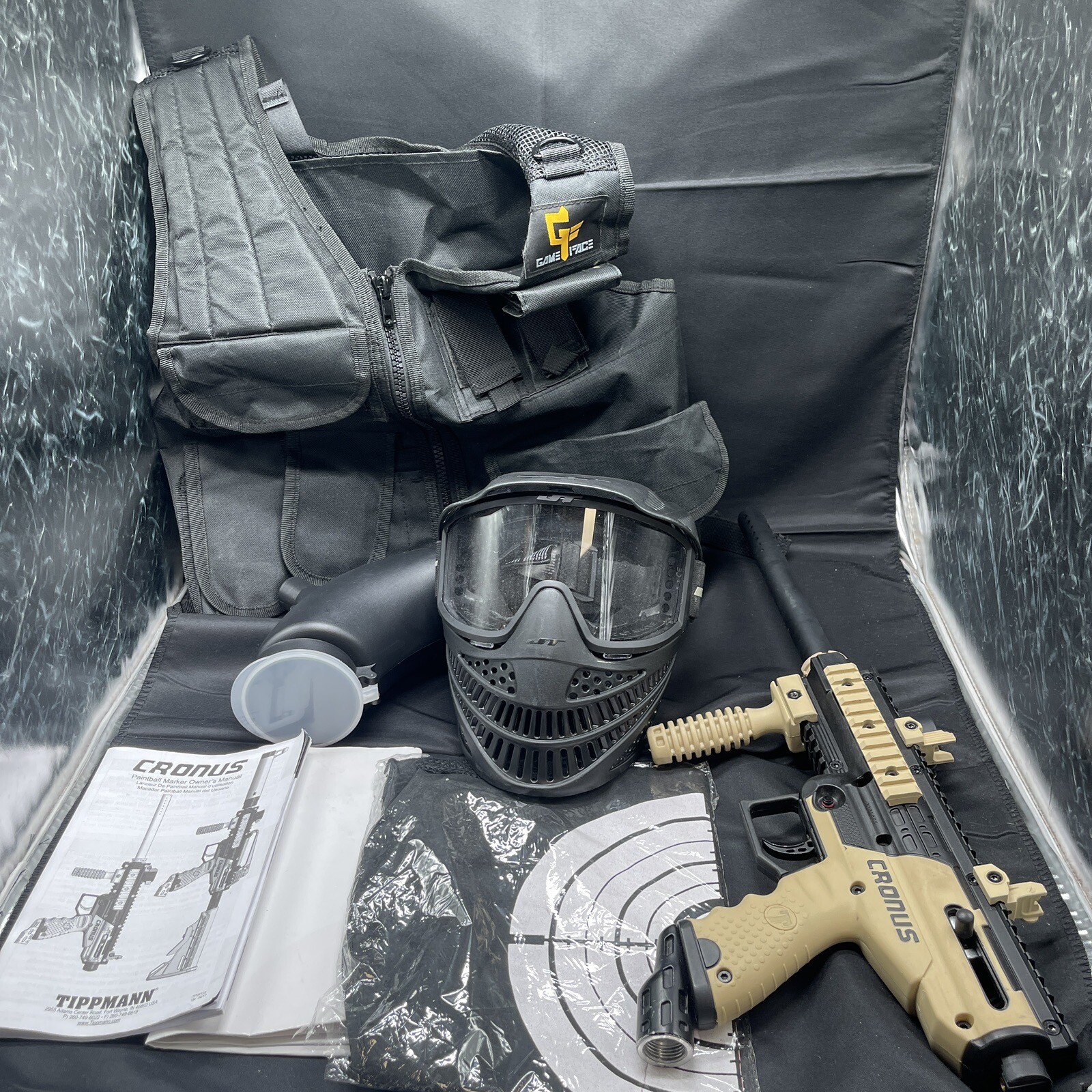 Paintball Starter Kit Tippmann T141001 Paintball Gun Beige/Black Mask