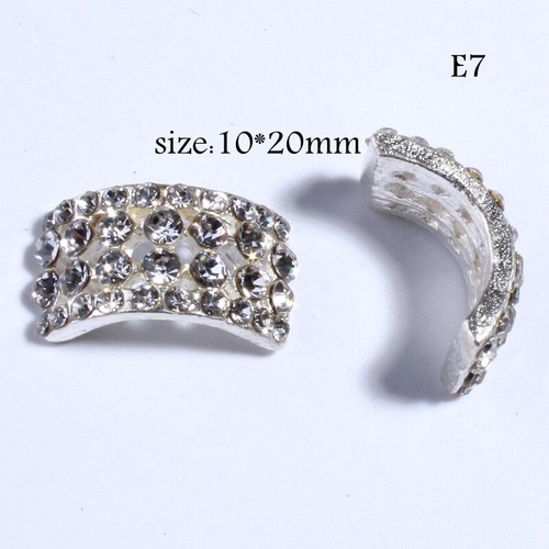 20PCS 10*20MM Fashion Craft Pearl Crystal Rhinestone Buttons For Flower Round 2 - Picture 2 of 4