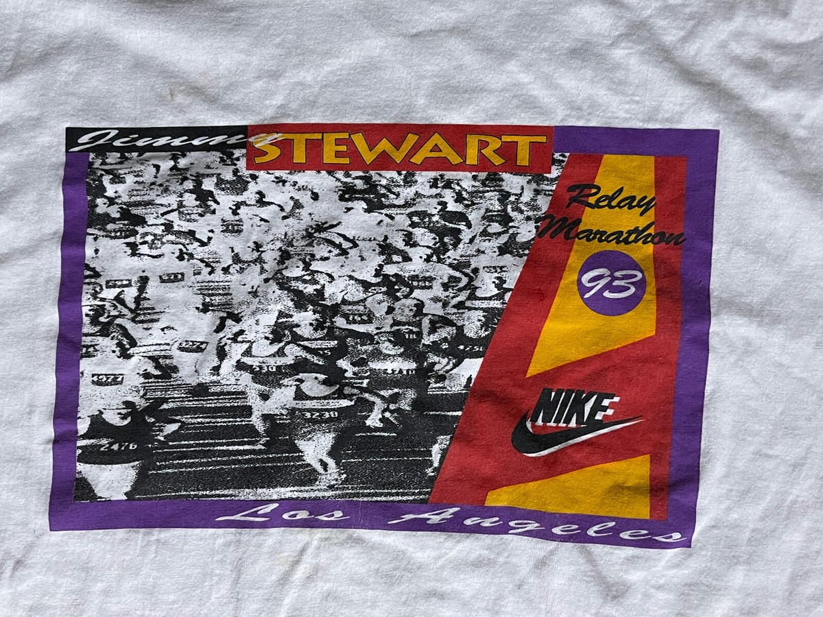 1993 NIKE®︎ Los Angeles Marathon Shirt Nike Made in USA White Los Angeles Marathon 1993 Size Large
