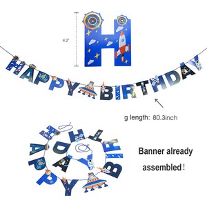 Details About 1set Solar System Outer Space Themed Birthday Party Decoration Paper Bannerkfs