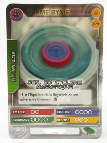 Beyblade Battle Card Collection Series 2 Card - R 220 Flame Byxis Fr