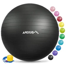 APEXUP Yoga Ball Exercise Ball, Anti Slip Stability Ball Chair, Heavy Duty Large
