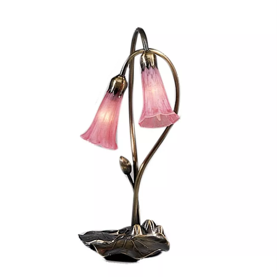 Meyda Lighting 16 H Pink Pond Lily 2 Lt Accent Lamp 14110