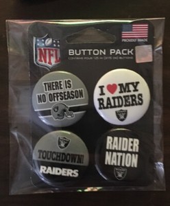 *NEW* LAS VEGAS RAIDERS© COLLECTIBLE (4) NFL Button SET | Raider Nation🏈