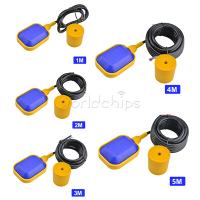 Float Switch Automatic Water Level Controller 16A with 1/2/3/4/5m Cable Sensor