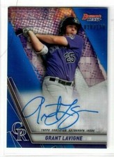 GRANT LAVIGNE 2019 Bowman's Best Baseball AUTO BLUE #20/150 REFRACTOR ROCKIES 