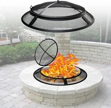 40" Spark Screen For Fire Pit - Fire Pit Screen Cover , Round Fire Pit Insert
