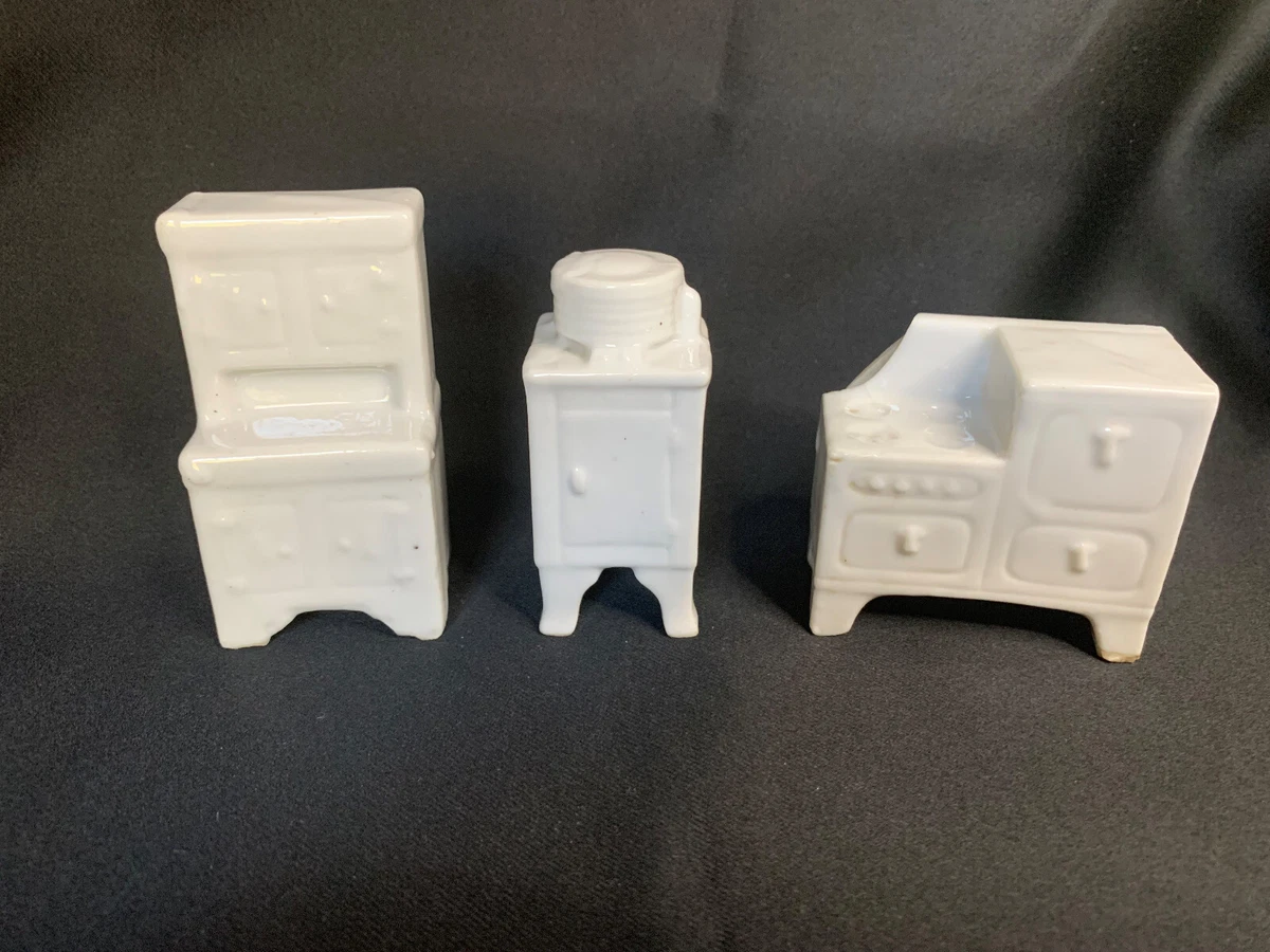 Vintage Tiny White Porcelain Wood Stove and Hutch - A922 | eBay