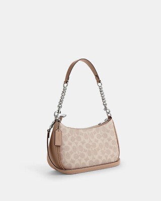 NWT Coach Teri Shoulder Bag In Signature Canvas CV933 | eBay