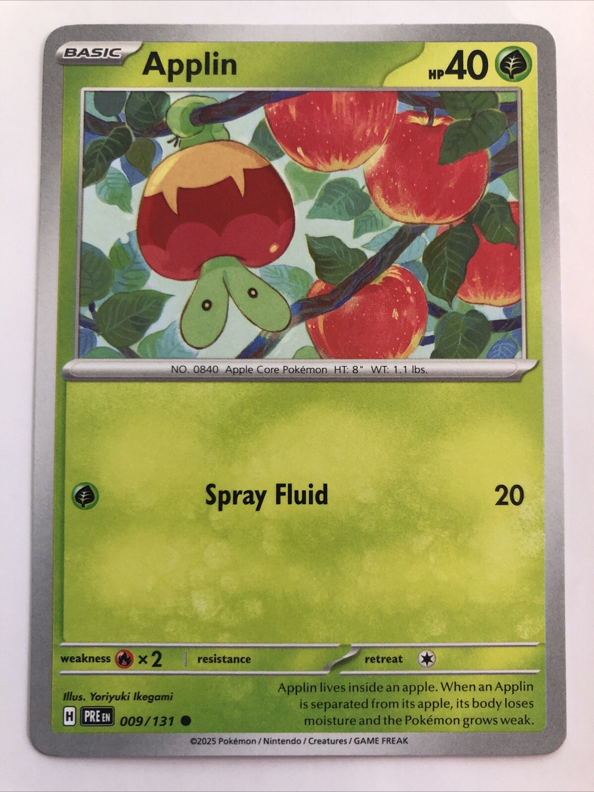 Pokémon TCG Prismatic Evolutions Applin 009/131 NM