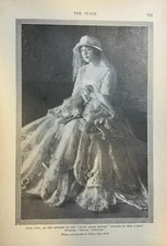 1920 Vintage Magazine Illustration Actress Jane Cowl