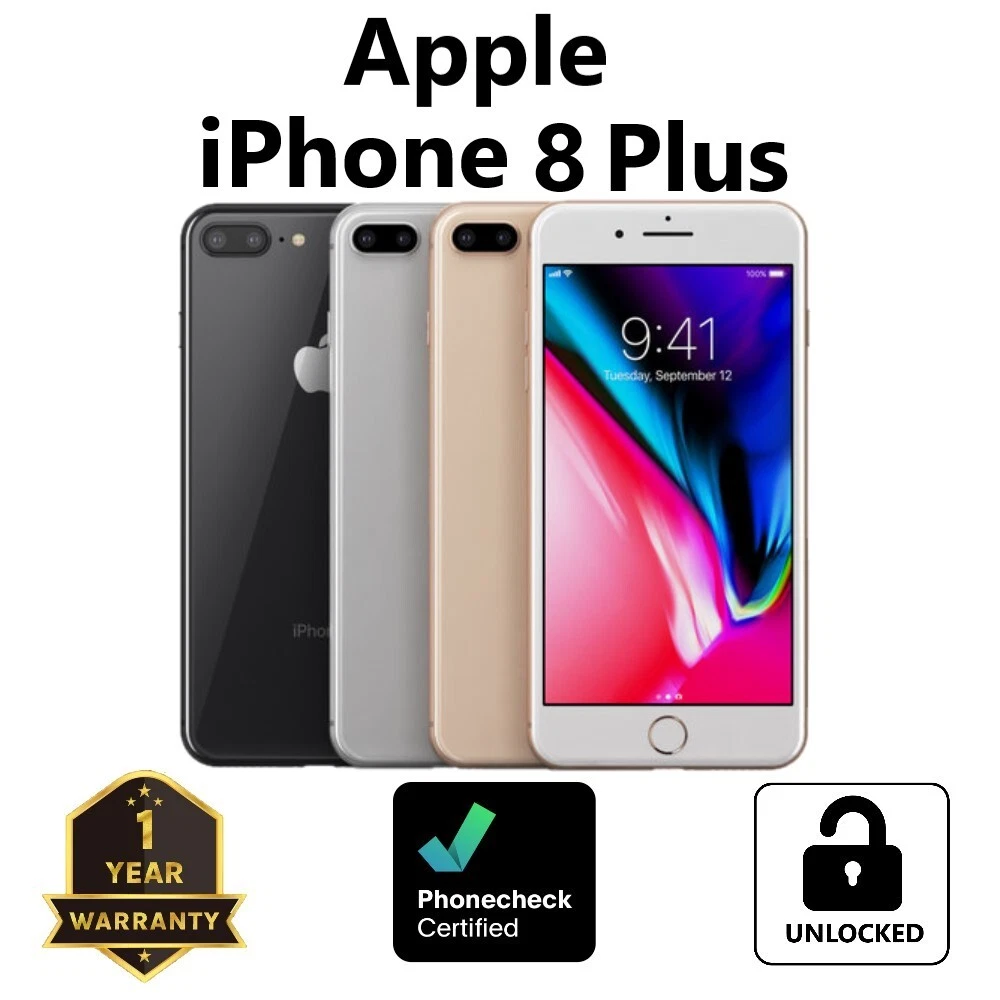 Apple iPhone 8+ Plus - 64GB | 128GB | 256GB - GSM Unlocked ATT T-Mobile Metro