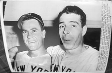 1949 HANK BAUER JOE DIMAGGIO MLB BASEBALL PHOTO NEW YORK YANKEES HOF LEGENDS 