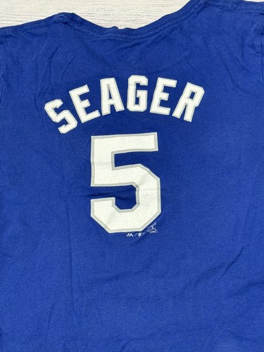 Los Angeles Dodgers Blue T Shirt Corey Seager #5 Boys Youth Size Medium - Picture 6 of 9