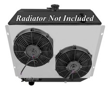 Er Champion Fan Shroud W 2 12 Fans For 1968 - 1979 Ford Truck V8 Engine Fs433
