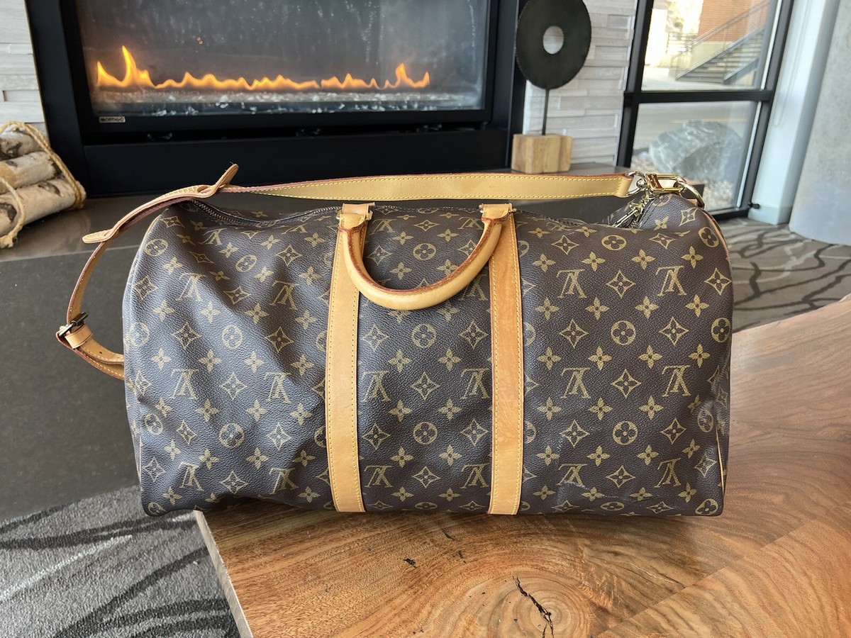 Louis Vuitton Keepall 50 Monogram Bandouliere Boston Travel Hand