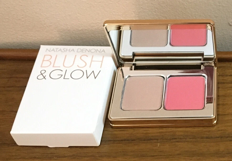 Natasha Denona MINI Blush Glow Duo All Over Glow Highlighter+Golden Coral  Blush