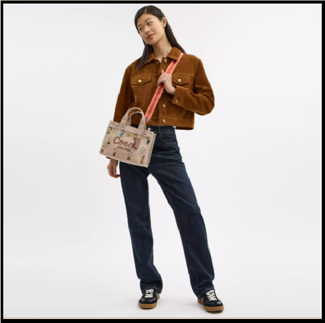 ★Coach★ Coach X Peanuts Cargo Tote Bag 26 CBH43 B4TXJ COACH x PEANUTS CBH43 Cargo Tote Bag 26 Sholder Dark