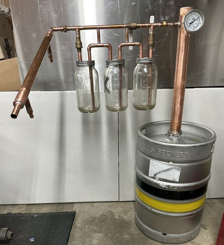 2β Column Still & 1/2β Condenser Arm, This Comes Soldered + Triple W/ Bypass