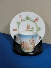 Vintage Antique Royal Rudolstadt Rose O'Neil Kewpie Porcelain Cup and Plate