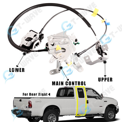 Rear Right Door Latch Lock Cable Extended Cab For 99-07 Ford F250 F350Super Duty