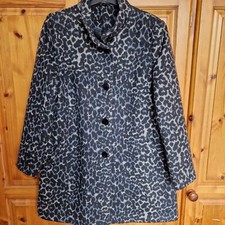 F&f Leopard Print Coat Size 14