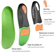NEW Plantar Fasciitis Arch Supports Insoles Shock-Absorptation, Breathable SMALL