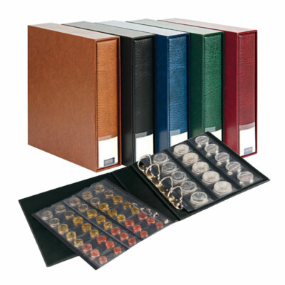 LINDNER-3532M-B-Münzalbum-PUBLICA-M-+-Kassette-Blau-+-10-Hüllen-Mixed-+-ZWL