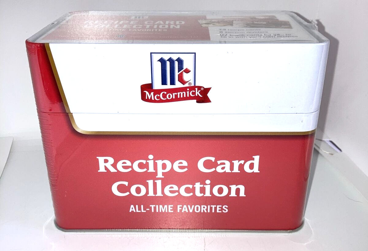 McCormick Recipe Card Collection with Collectible Tin - All-Time Favorites