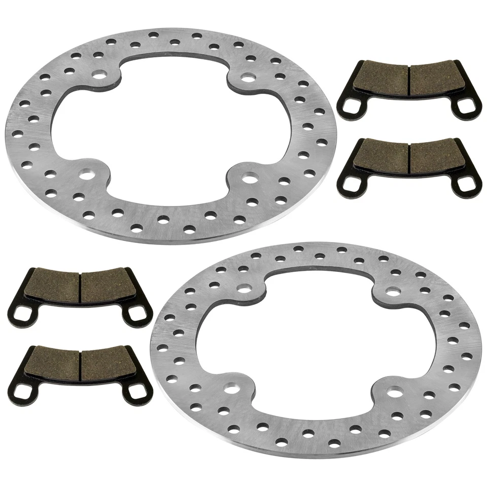 2 Front Brake Disc Rotor And Pads for Polaris RZR S 800 EFI 2009 2010 2011-2014 - Image 4 of 4