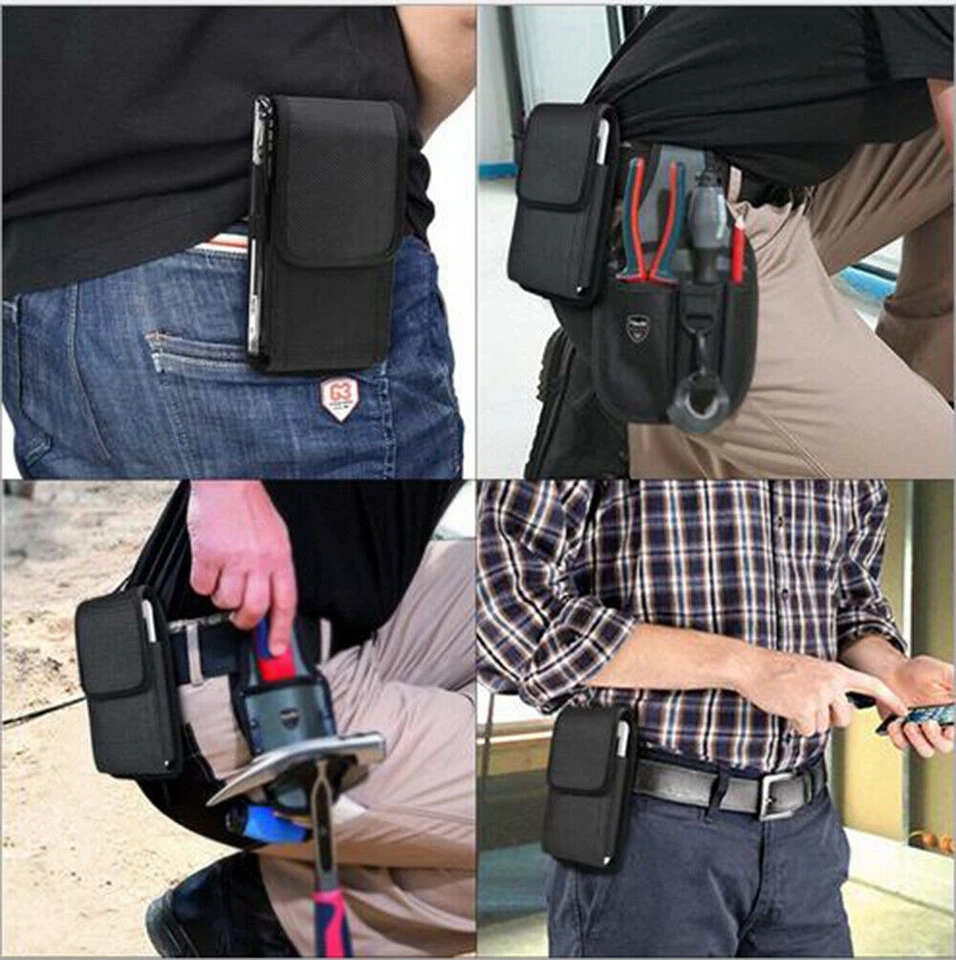 Outdoor Waterproof Tactical Mobile Phone Belt Pouch Holster Cover Flip Case Bag - Image 4 of 4