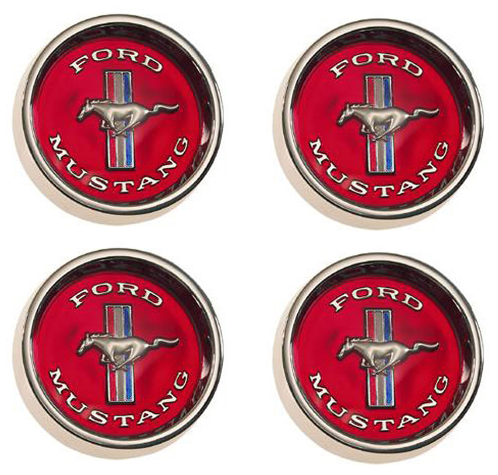 1965-1966-1967 Ford Mustang Style Steel Wheel Hub Caps Set