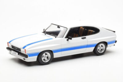 MODELCAR - FORD Capri Mk.II XPack 1975 Blanco y azul - 1/18 - MOD18347