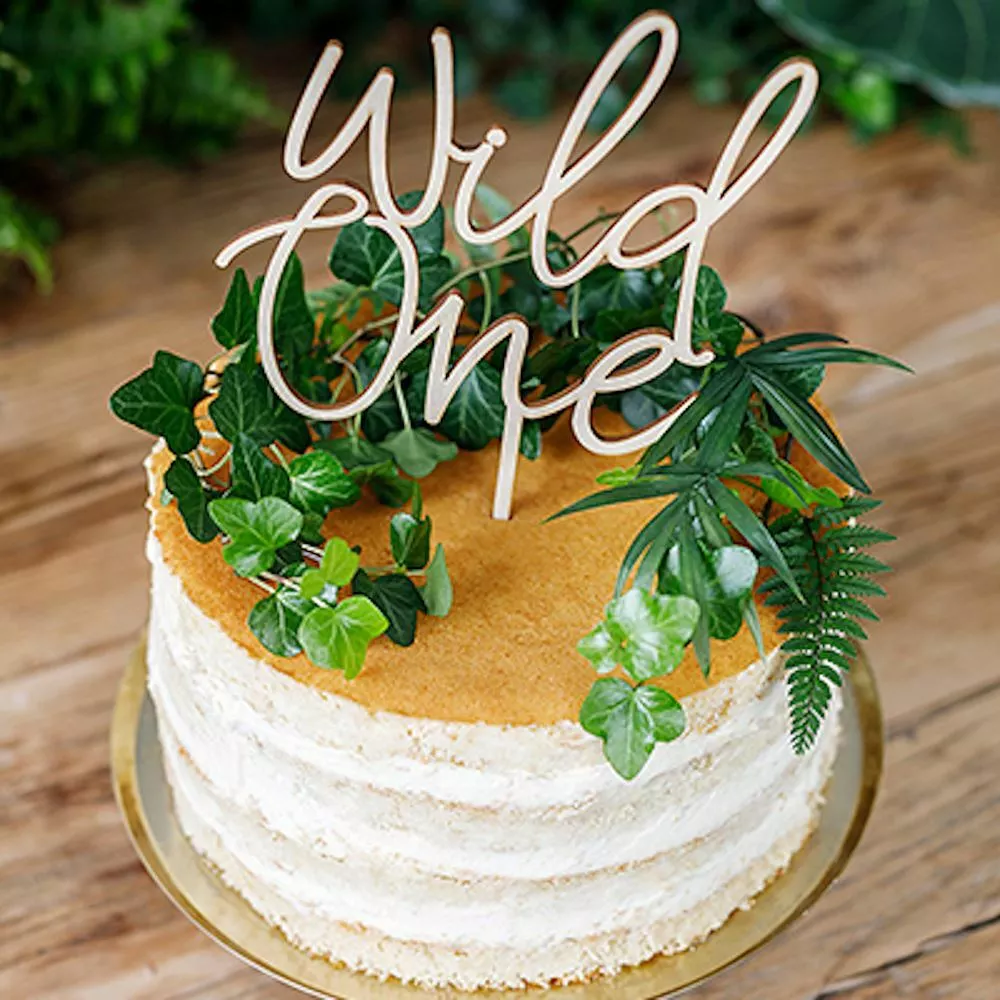 Wooden Wild One Cake Topper | 1st Birthday Girls Boys Cake Smash ...