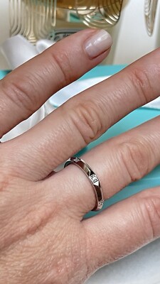 Tiffany Tiffany True Band Ring in Platinum size NEW $1650