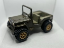 VTG 1960's-1970's Tonka 6" US Army Military Jeep Green Pressed Steel