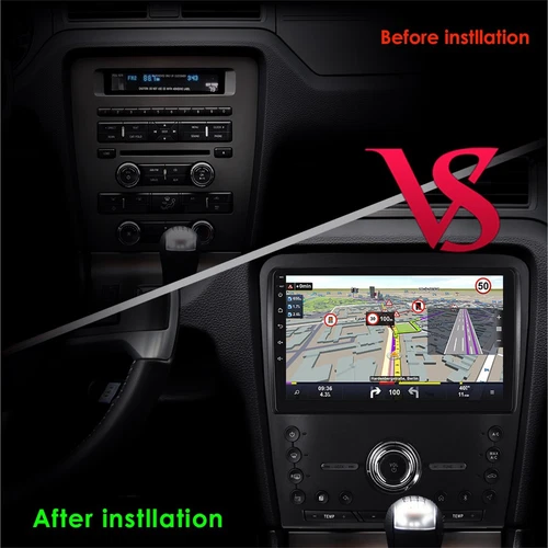 Car Stereo For 2010-2014 Ford Mustang Android 13 Navi CarPlay Radio GPS WIFI 10" - Picture 11 of 20