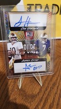 2023  Leaf Pure Pro Set Sam Hartman Audric Estime Auto 4/4 Autograph Pairings 
