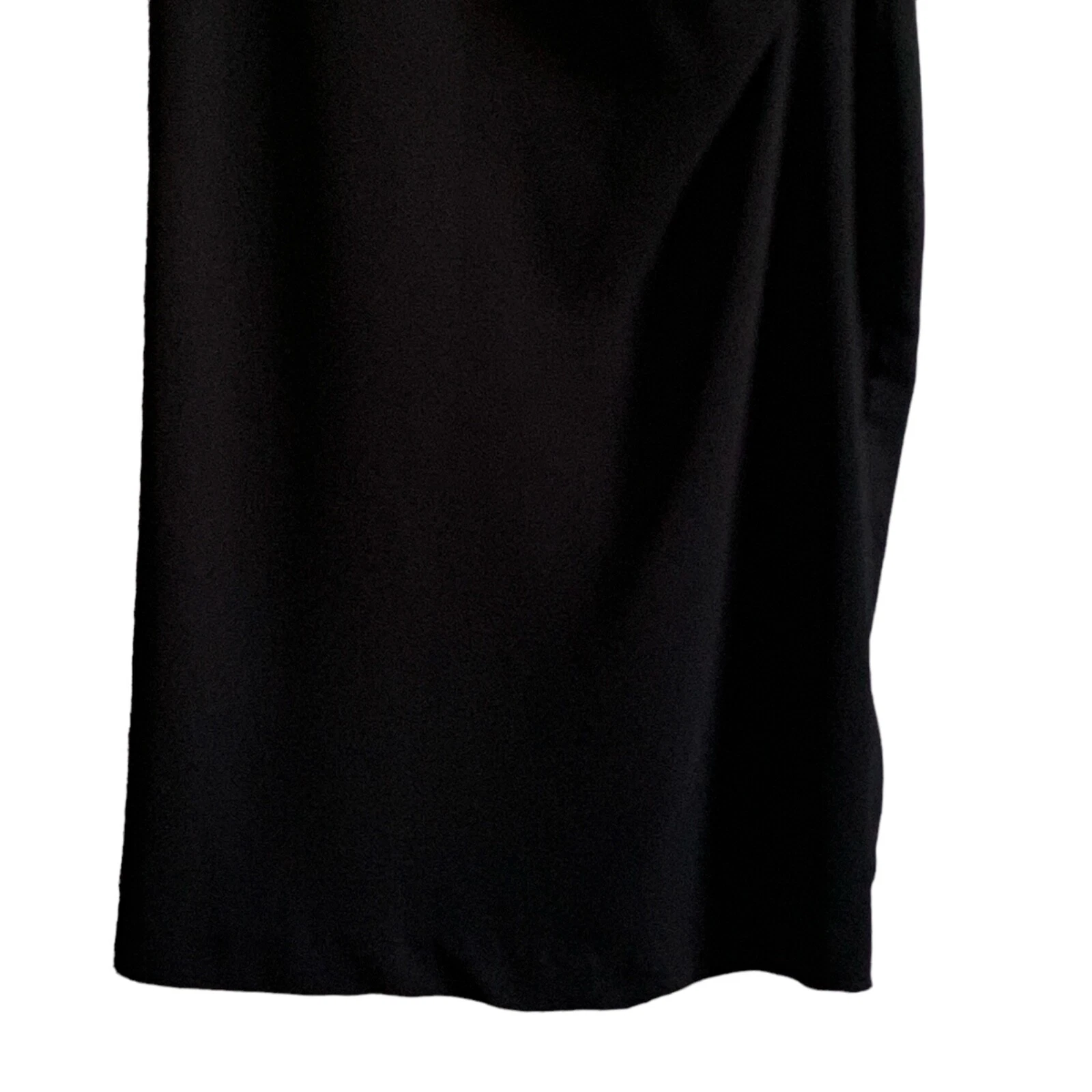 VETEMENTS Abito Positive Attitude TAGLIA 10 nero vita raccolta ufficio lunghezza ginocchio USA