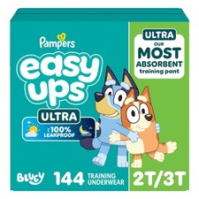 Pampers Easy Ups Ultra Training Pants Unisex, Size 2T/3T, 144-count