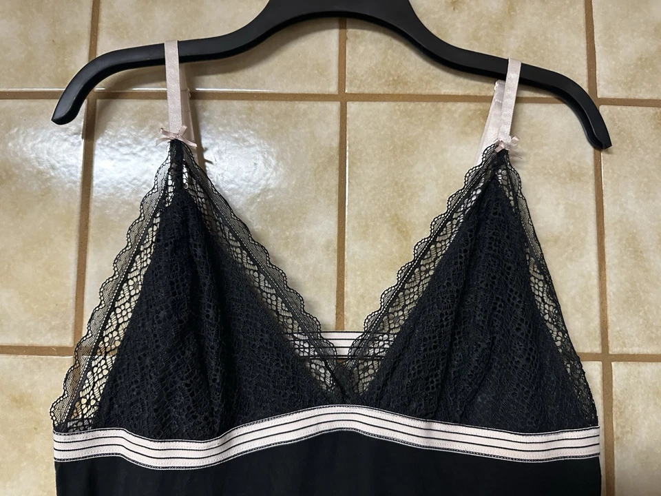 Gillian & O’Malley Pink Black Ribbon Babydoll, Dark Angel Sexy Sleep, XL - Image 2 of 4