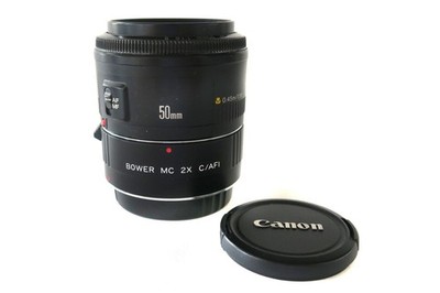 CANON EF 50mm 1,8 II + Bower 2x Konverter MC AF - für EOS Kameras - TOP
